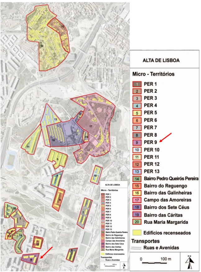Figura 1 – Bairro da Alta de Lisboa. Descrição do Plano Espacial de Realojamento (PER)