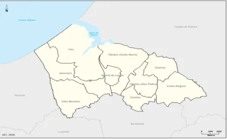 Figura 1 - Disposição Geográfica do Concelho de Óbidos 