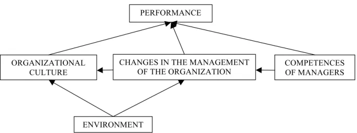 Fig. 1 - The relationship between performance and environment  Source: Verboncu et al [10] 