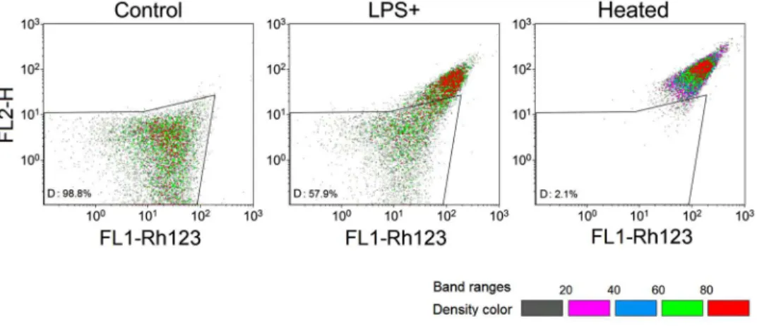 Figure 9. Detection of ROS accumulation in LPS-treated S. cerevisiae BY4742 cells, using flow cytometry