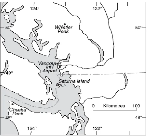 Fig. 1. Map showing study area and places mentioned in the text.
