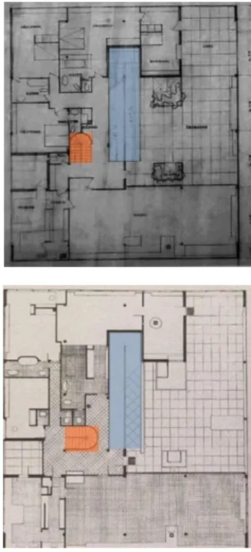 Fig 6. Quarta proposta        3.  segundo piso   Fig.7 Quinta proposta  Fig.8 Versão final, piso  térreo 
