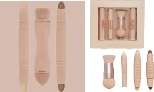 Figura 10: comparativo entre os kit de contorno da KKW beauty e o Kit de Contorno Primark 