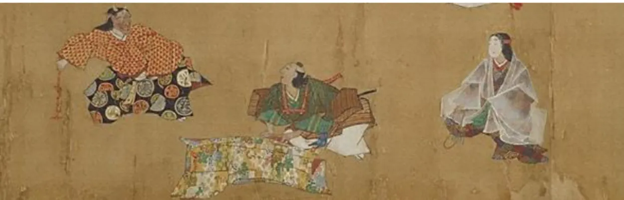 Figura 1 - Ilustração do período Edo (1603-1868) retratando uma representação Nō de Senhorita Aoi