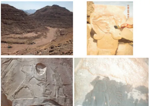 Fig. 1. Wadi Maghara inscriptions - present state. 