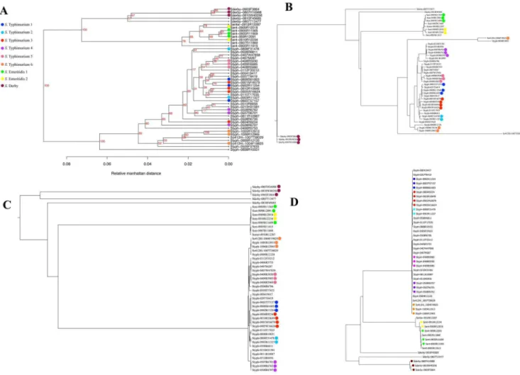 Figure 5 revealed that minimum and maximum number of SNP difference within the outbreak strains were significantly less than those numbers between outbreak-related isolates and background isolates