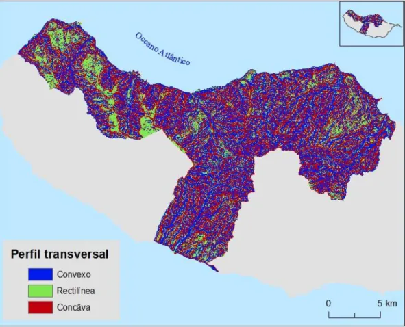 Figura 17 - Perfis Transversais das vertentes nos concelhos da área de estudo. 