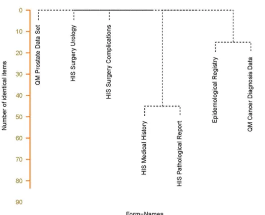 Figure 6. Dendrogram based on the matrix with results of comparison of identical items