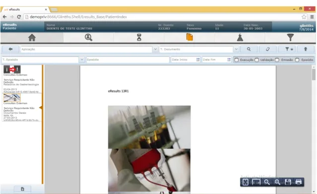 Figure 2.3: Sample document in eResults.