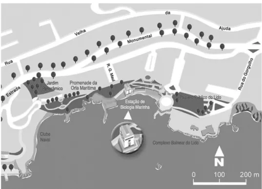Figura 9 - Mapa do início da Promenade da orla marítima do Funchal na zona do Lido. Fonte: CMF (2015)
