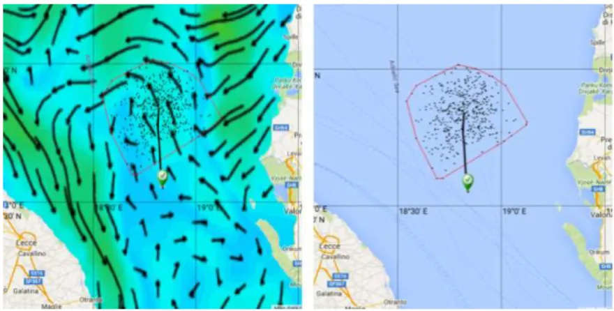 Figure 7. Display of the simulation results with environmental fields (left panel) and without environmental fields (right panel).