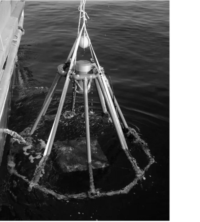 Fig 2. Baited underwater video system during deployment.