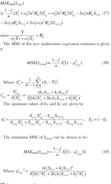 Table 2. MSE Values of Estimators.