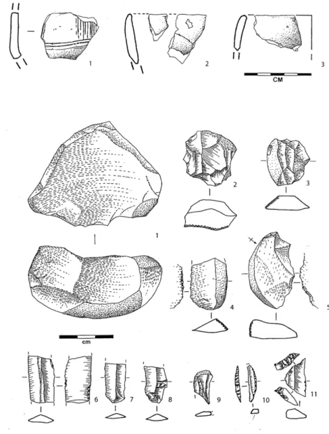 Figura 3. Conjunto artefactual correspondente ao Neolítico médio da camada Da do Abri- Abri-go da Pena d’Água