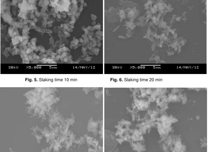 Fig. 7. Slaking time 30 min                            Fig. 8. Slaking time 40 min 