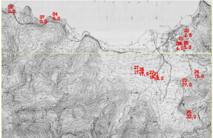 Figure 5. Distribution of the GCPs on the TerraSAR-X image in Thassos.