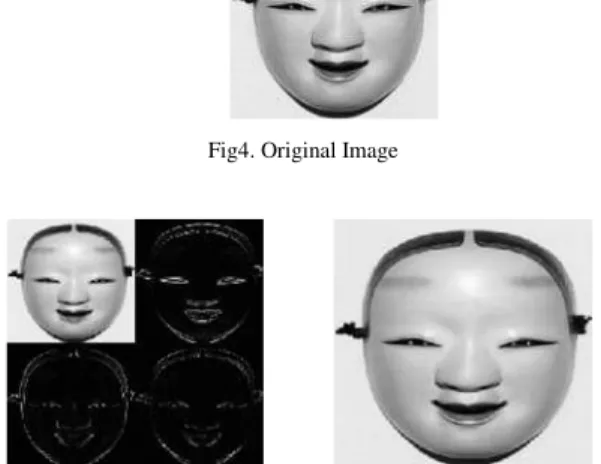 Fig 6 shows the second level image compressed image and reconstructed from it.  