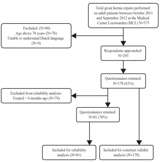 Fig 1. Flow chart for inclusion procedure of respondents.
