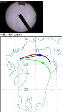 Fig. 12. Another match-up data between GOSAT/CAI and Landsat-8 OLI  Although  GOSAT/CAI  cloud  product  indicates  there  are  cirrus  clouds  at  the  intensive  study  area  of  Saga  University  GOSAT  Validation  site,  Landsat-8  OLI  indicates  ther