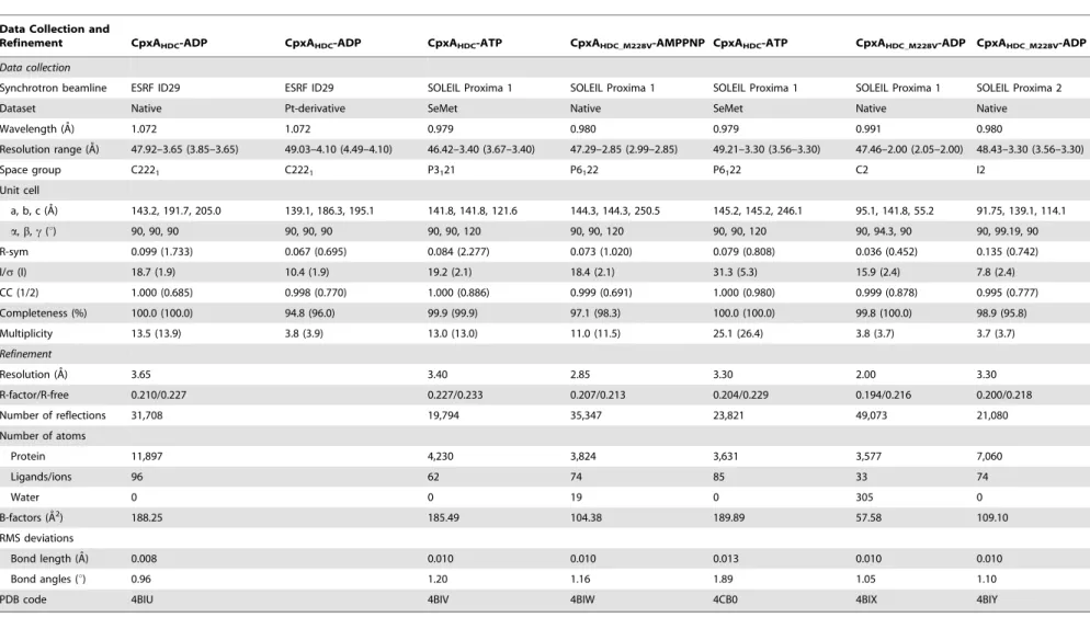 Table 1. Crystallographic data collection and refinement statistics.