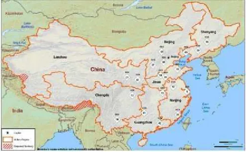 Figura 8: As Sete Regiões militares Chinesas  Fonte: (EUA- DoD Military Power of PRChina, 2007)