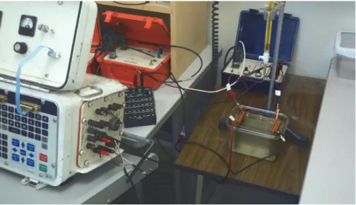 Fig. 3. The four-electrode laboratory cell used for measuring the capacitance of a multi-viscosity oil titrated into seawater