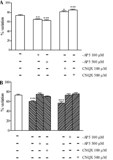 Figure 5. Effect of -AP5 and CNQX on myenteric neuron viability measured by calcein AM permeability after I/R damage