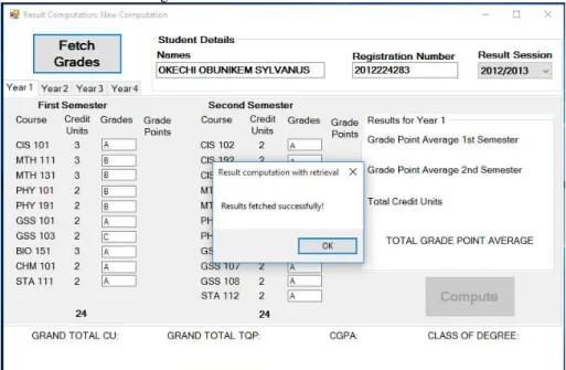 Fig 1.5  result fetched successfully  Computation done 