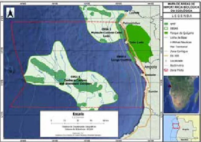 Figura 1: Zona piloto e áreas para conservação propostas  