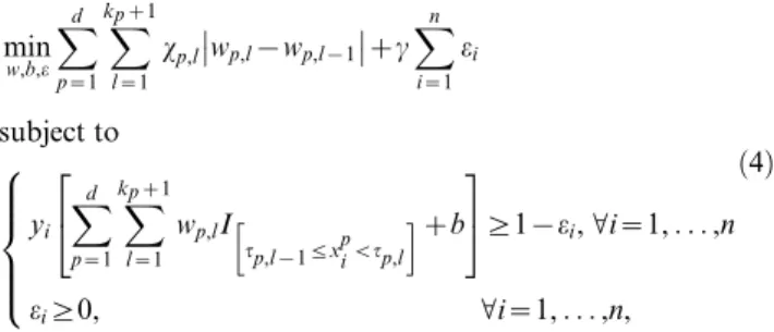 Figure 1. Illustration of the effect of iteratively reweighted L 1 regularization. The unweighted model results in the black solid functional form