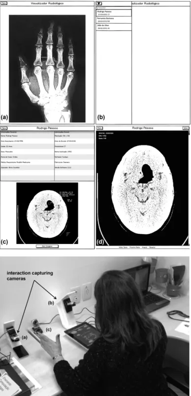 Figure 5 - Left: Screen mockups of the application created with: 
