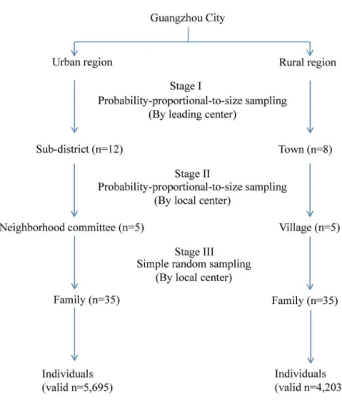 Fig. 1. Flow diagram for sampling methods and procedures in the study.