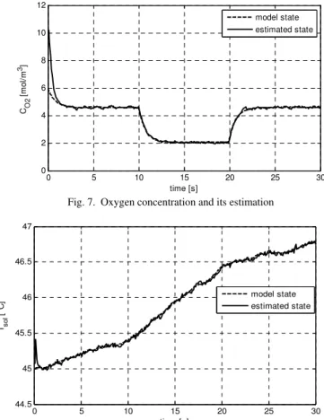 Fig. 7.  Oxygen concentration and its estimation 