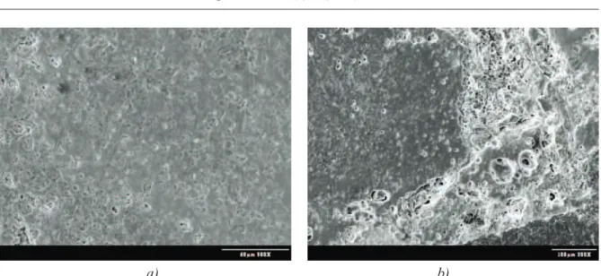 Figure  5  is  the  composition  of  the interface between deteriorated layer and slag film