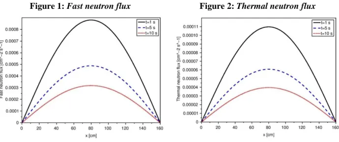 Figure 1: Fast neutron flux   Figure 2: Thermal neutron flux  