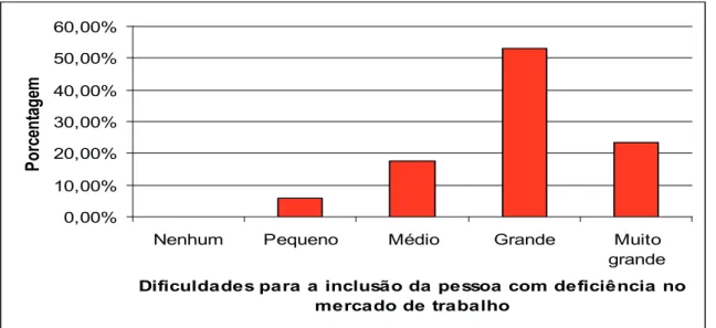 Figura 1: Dificuldades de inclusão da pessoa com deficiência no mercado de trabalho (grupo B)