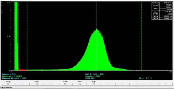 Figure 6: Spectrum of the direct irradiation beam of the J-9 channel 