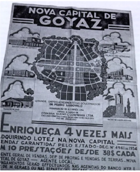 Figura 1: Cartaz anunciando vantagens para investir na nova capital.