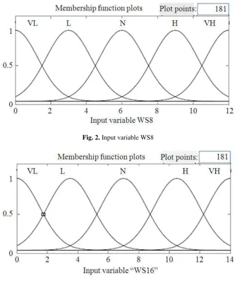 Fig. 3. Input variable WS16 
