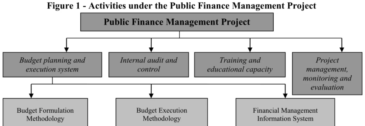 Figure 1 - Activities under the Public Finance Management Project 