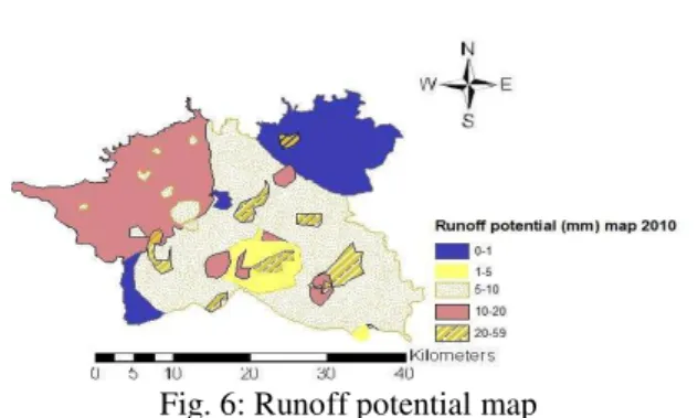 Fig. 6: Runoff potential map  Model Performance and Analysis 