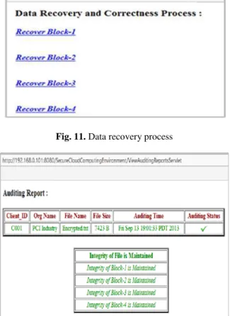 Fig. 12. auditing report after data recovery 