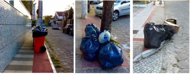Figura 12 - Acumulo de lixo nas  calçadas 