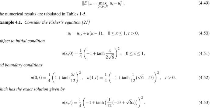 Table 1: The Results for Example 4.1.