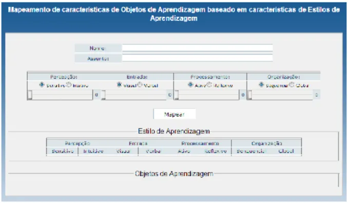 Figura 3 - Tela inicial do protótipo implementado 