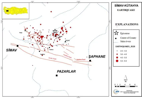 Fig. 1. Tectonics of the region and distribution of earthquake epicenters (AFAD, 2011).