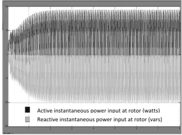 Figure 9: active and reactive power consumption of rotor for  PWM inverter 