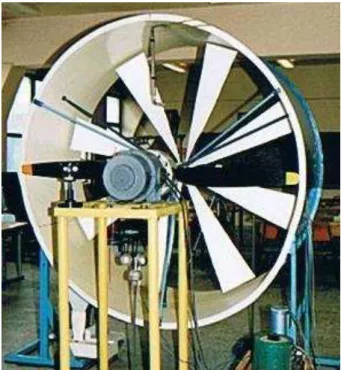 Fig. 7 The experimental stand for the propeller with 2m and 8 blades 