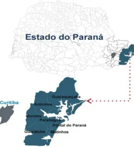 Figura 1. Localização do Polo Turístico Litoral Paranaense 