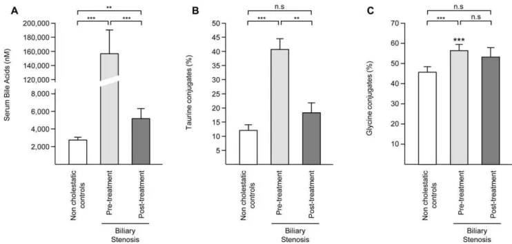 Table 1). These changes in CA and CDCA species led to a highly significant (p , 0.001) accumulation of total primary acids (91-fold), total CA (186-fold) and total CDCA (39-fold) (Table 1)